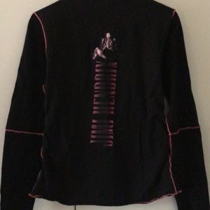 Jimi Hendrix Womens Long Sleeve Shirt Black Pink Purple Jewels